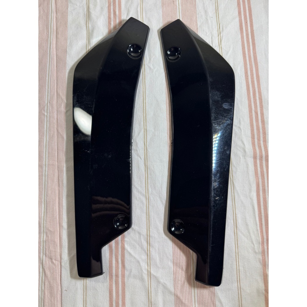 Universal Gloss Black Rear Bumper Lip Wrap Angle Splitters Winglet Aprons 2 Pack